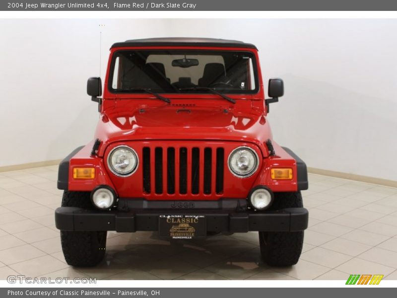 Flame Red / Dark Slate Gray 2004 Jeep Wrangler Unlimited 4x4