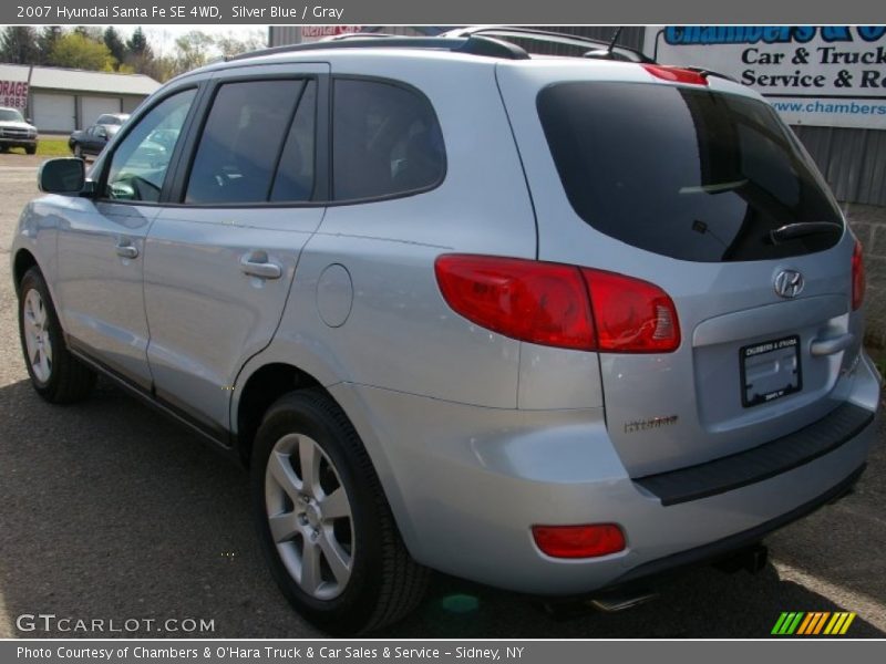 Silver Blue / Gray 2007 Hyundai Santa Fe SE 4WD
