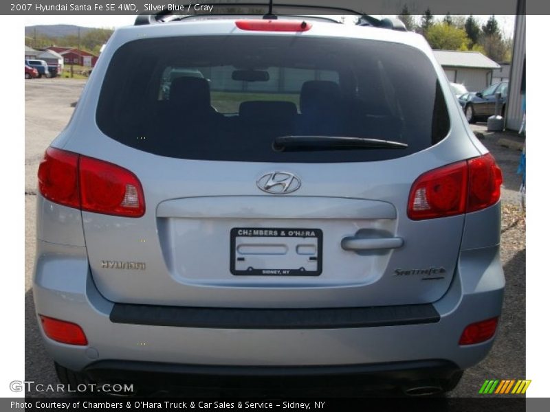 Silver Blue / Gray 2007 Hyundai Santa Fe SE 4WD