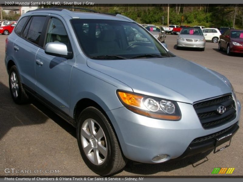 Silver Blue / Gray 2007 Hyundai Santa Fe SE 4WD