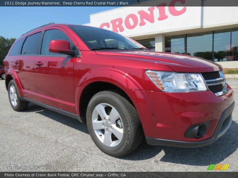 Deep Cherry Red Crystal Pearl / Black 2011 Dodge Journey Mainstreet