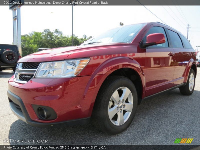 Deep Cherry Red Crystal Pearl / Black 2011 Dodge Journey Mainstreet