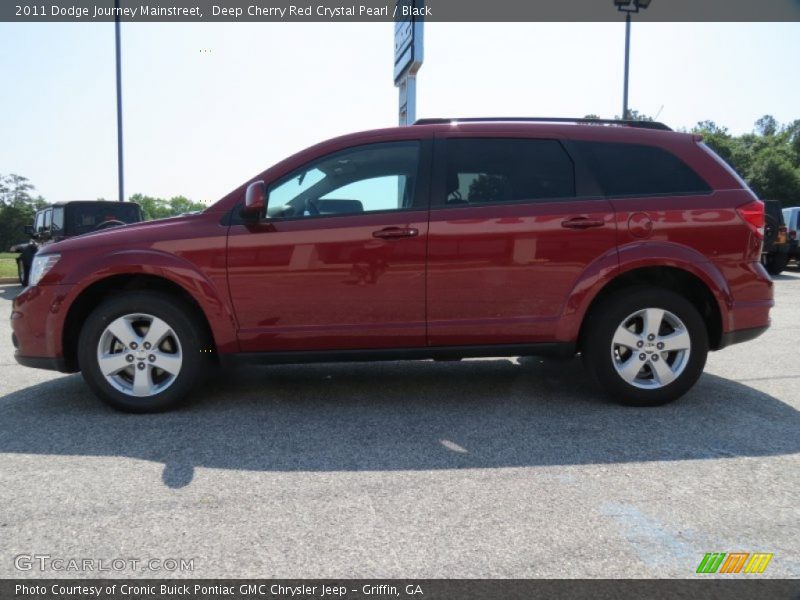 Deep Cherry Red Crystal Pearl / Black 2011 Dodge Journey Mainstreet