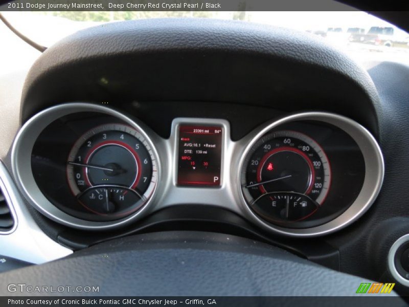 Deep Cherry Red Crystal Pearl / Black 2011 Dodge Journey Mainstreet