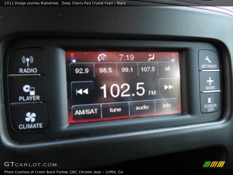 Deep Cherry Red Crystal Pearl / Black 2011 Dodge Journey Mainstreet