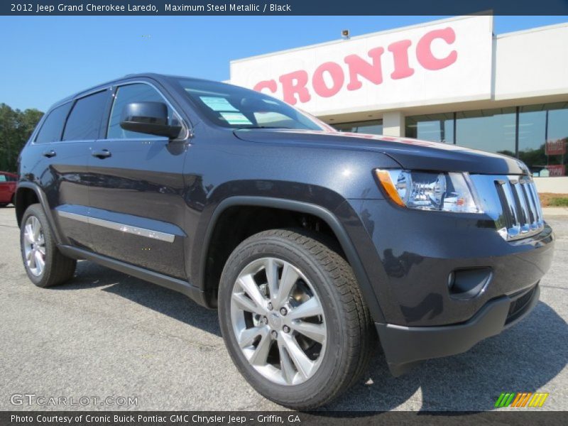 Maximum Steel Metallic / Black 2012 Jeep Grand Cherokee Laredo