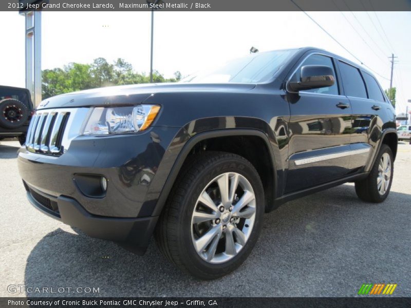 Maximum Steel Metallic / Black 2012 Jeep Grand Cherokee Laredo