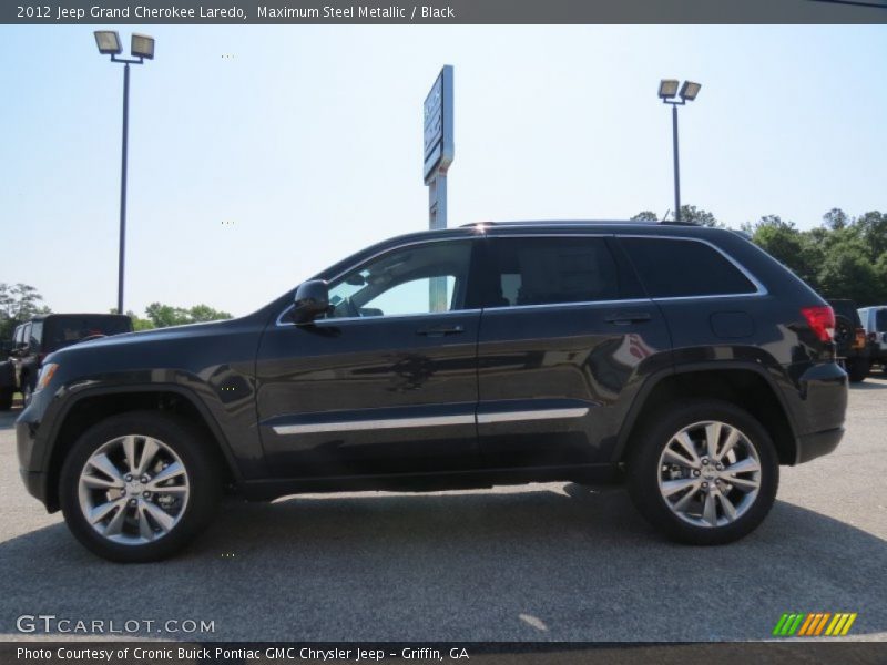 Maximum Steel Metallic / Black 2012 Jeep Grand Cherokee Laredo