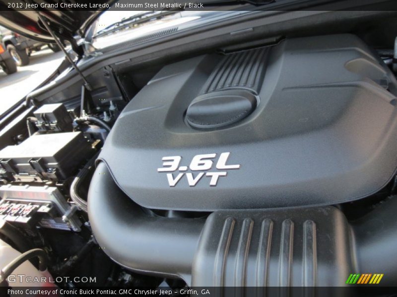 Maximum Steel Metallic / Black 2012 Jeep Grand Cherokee Laredo