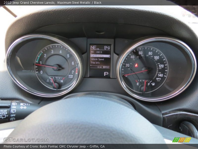 Maximum Steel Metallic / Black 2012 Jeep Grand Cherokee Laredo