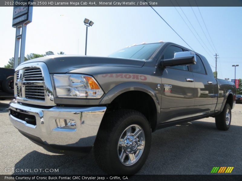 Mineral Gray Metallic / Dark Slate 2012 Dodge Ram 2500 HD Laramie Mega Cab 4x4