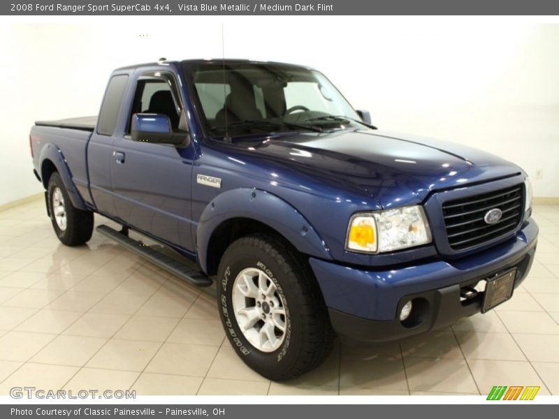 Vista Blue Metallic / Medium Dark Flint 2008 Ford Ranger Sport SuperCab 4x4