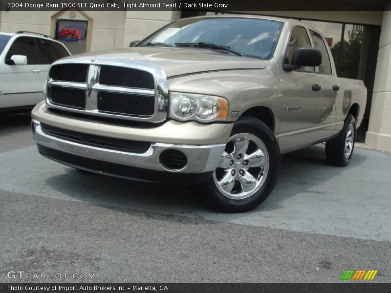 Light Almond Pearl / Dark Slate Gray 2004 Dodge Ram 1500 SLT Quad Cab