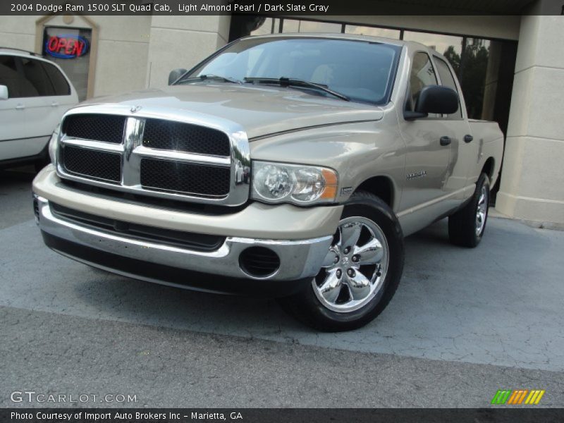 Light Almond Pearl / Dark Slate Gray 2004 Dodge Ram 1500 SLT Quad Cab