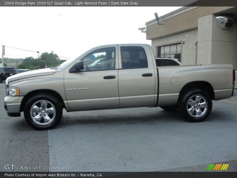 Light Almond Pearl / Dark Slate Gray 2004 Dodge Ram 1500 SLT Quad Cab