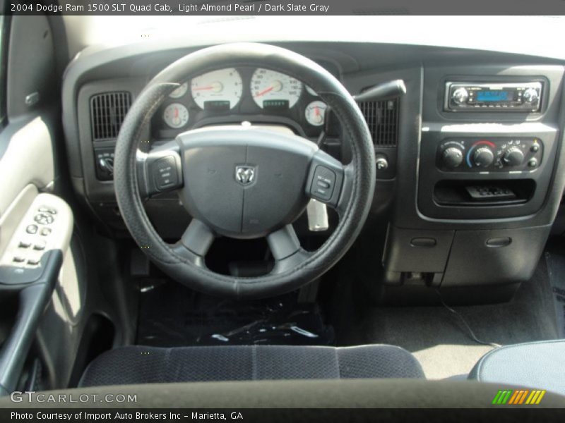 Light Almond Pearl / Dark Slate Gray 2004 Dodge Ram 1500 SLT Quad Cab