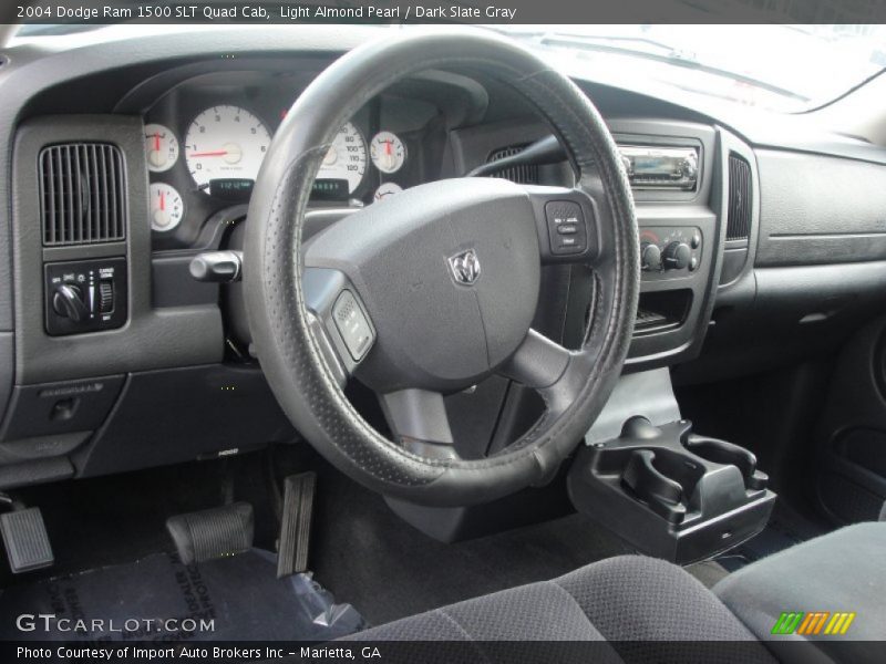 Light Almond Pearl / Dark Slate Gray 2004 Dodge Ram 1500 SLT Quad Cab