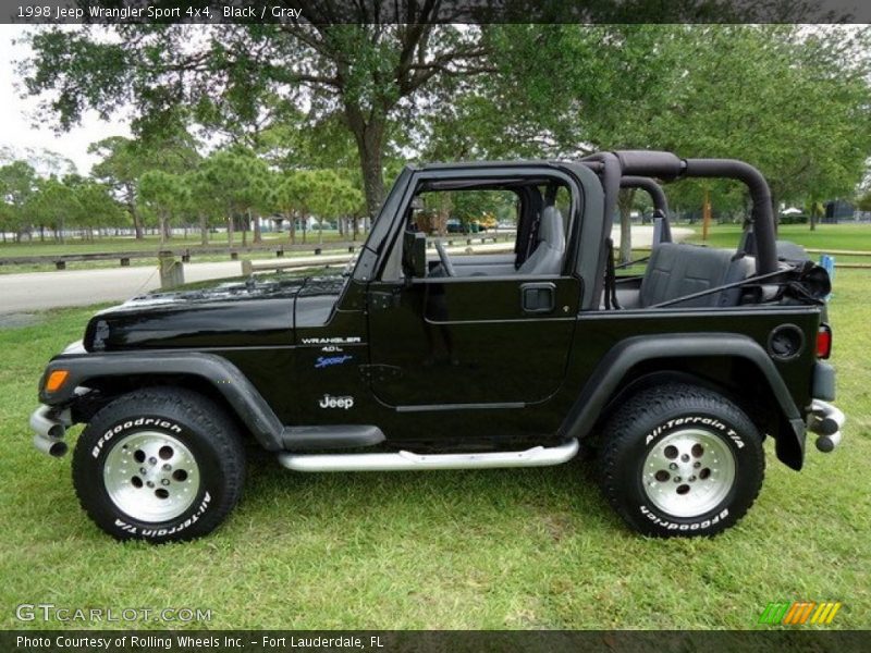 Black / Gray 1998 Jeep Wrangler Sport 4x4