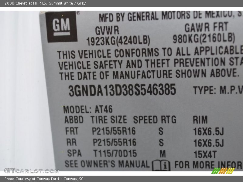 Summit White / Gray 2008 Chevrolet HHR LS