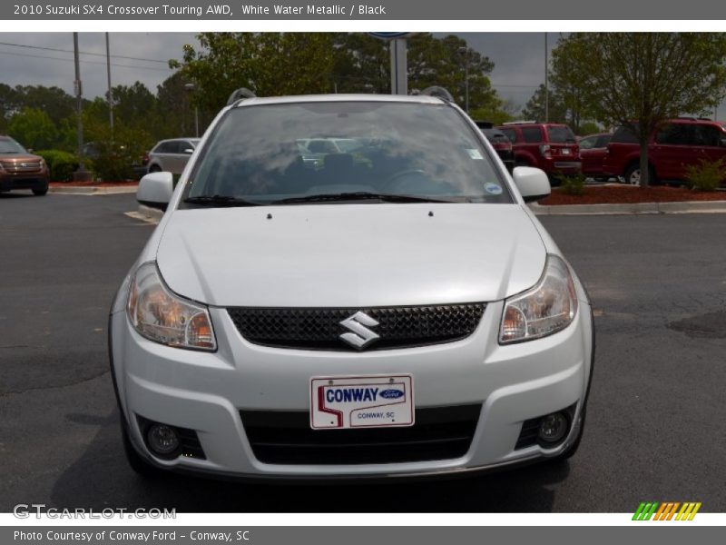 White Water Metallic / Black 2010 Suzuki SX4 Crossover Touring AWD