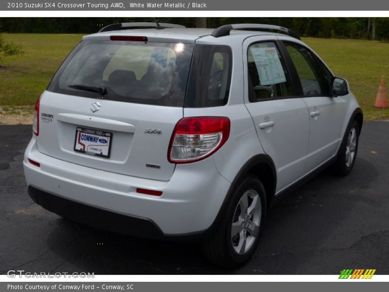 White Water Metallic / Black 2010 Suzuki SX4 Crossover Touring AWD