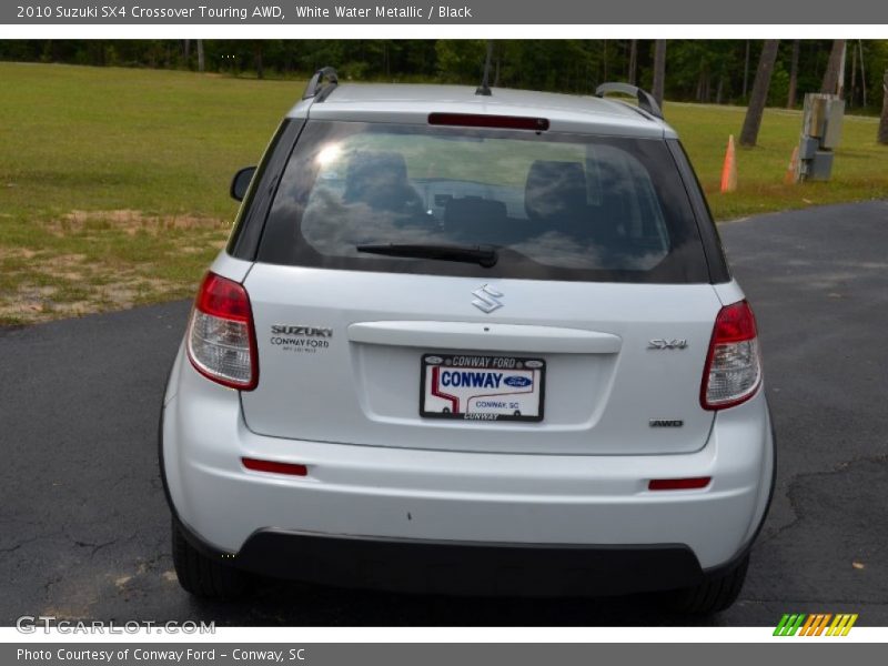 White Water Metallic / Black 2010 Suzuki SX4 Crossover Touring AWD