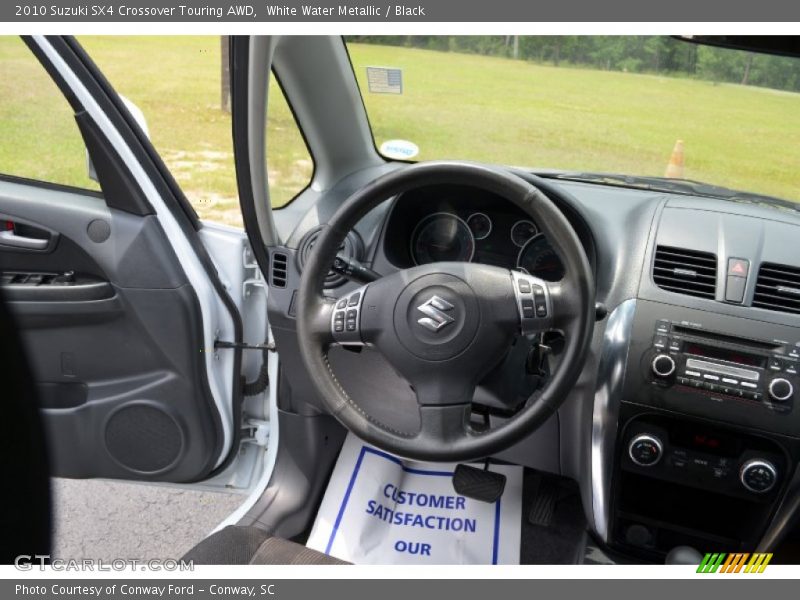 White Water Metallic / Black 2010 Suzuki SX4 Crossover Touring AWD