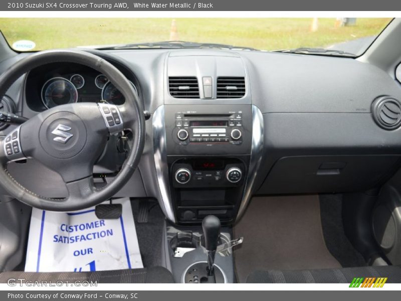 White Water Metallic / Black 2010 Suzuki SX4 Crossover Touring AWD