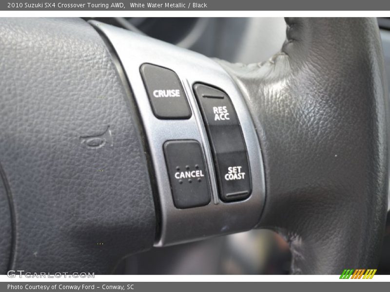 White Water Metallic / Black 2010 Suzuki SX4 Crossover Touring AWD