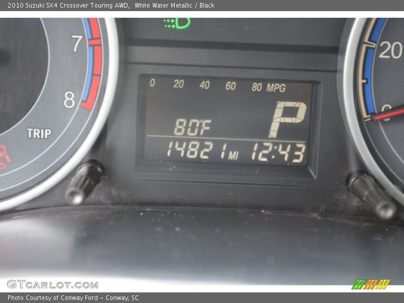 White Water Metallic / Black 2010 Suzuki SX4 Crossover Touring AWD