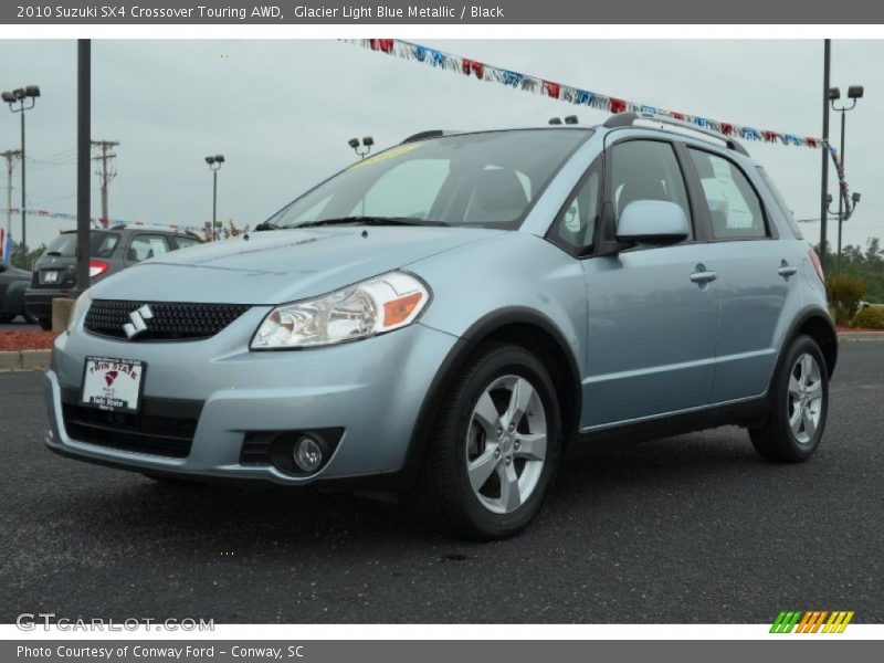 Glacier Light Blue Metallic / Black 2010 Suzuki SX4 Crossover Touring AWD