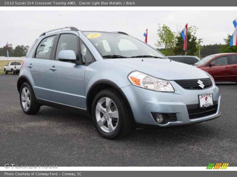 Glacier Light Blue Metallic / Black 2010 Suzuki SX4 Crossover Touring AWD