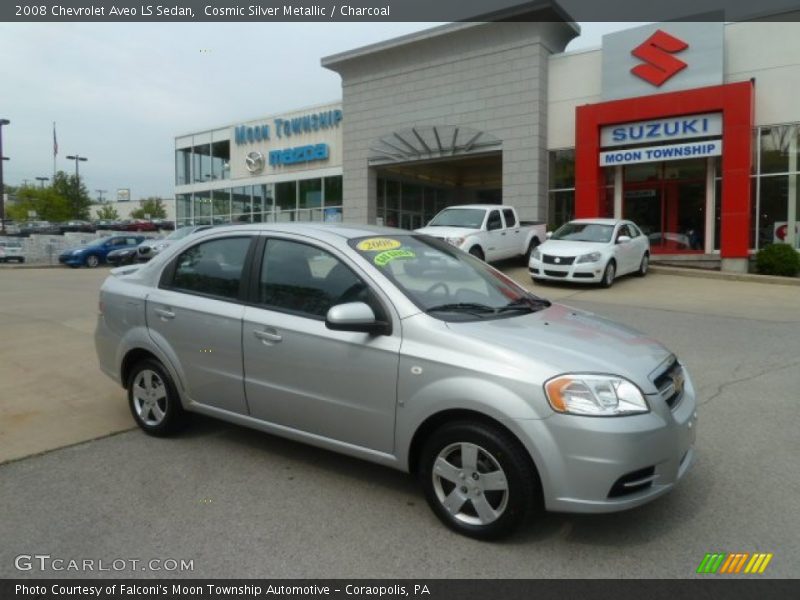 Cosmic Silver Metallic / Charcoal 2008 Chevrolet Aveo LS Sedan