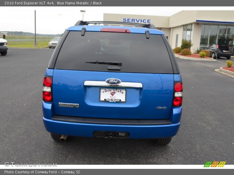 Blue Flame Metallic / Black 2010 Ford Explorer XLT 4x4