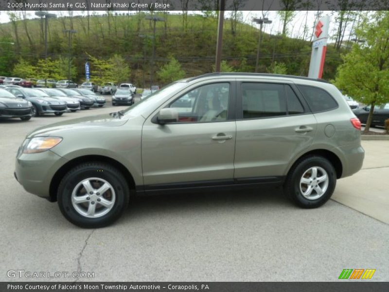 Natural Khaki Green / Beige 2008 Hyundai Santa Fe GLS