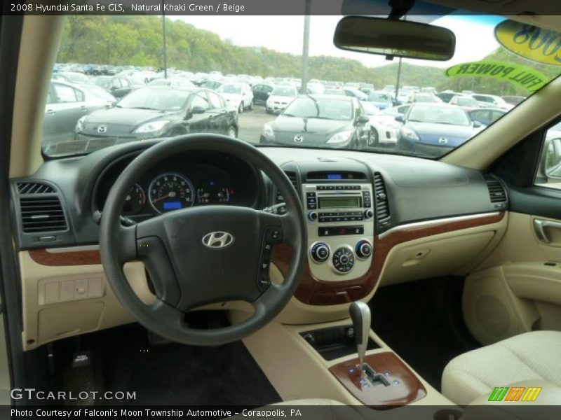 Natural Khaki Green / Beige 2008 Hyundai Santa Fe GLS