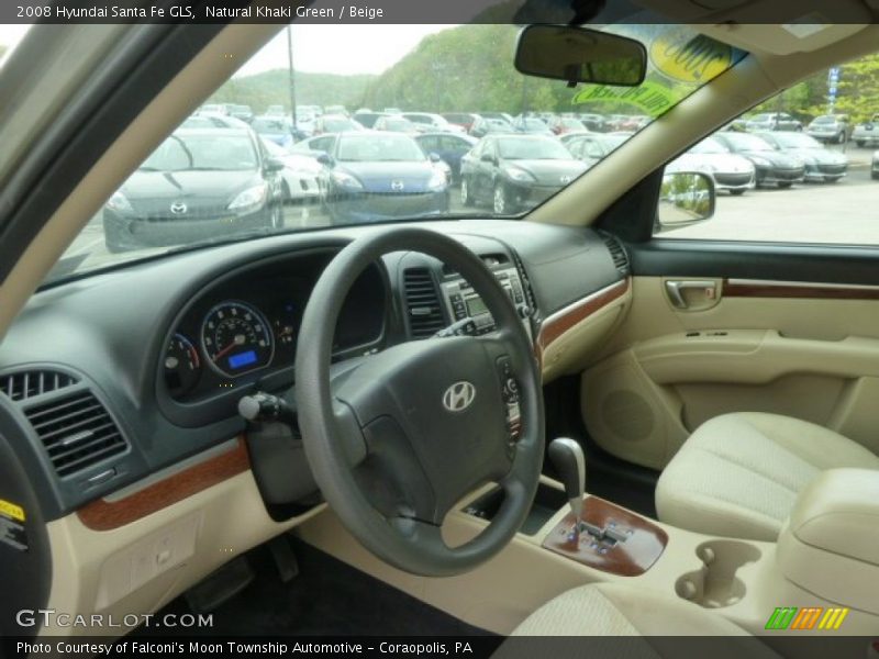 Natural Khaki Green / Beige 2008 Hyundai Santa Fe GLS