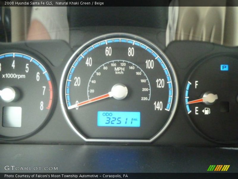 Natural Khaki Green / Beige 2008 Hyundai Santa Fe GLS