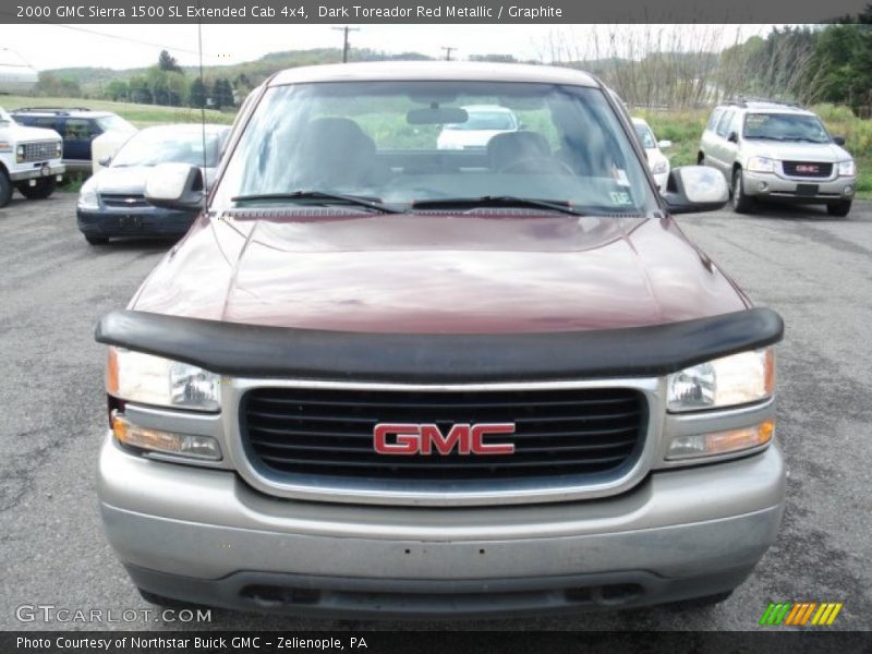 Dark Toreador Red Metallic / Graphite 2000 GMC Sierra 1500 SL Extended Cab 4x4