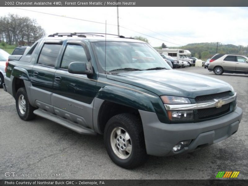 Forest Green Metallic / Medium Neutral 2002 Chevrolet Avalanche 4WD