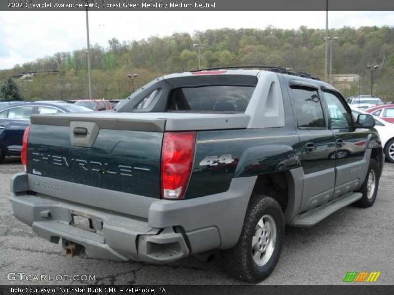 Forest Green Metallic / Medium Neutral 2002 Chevrolet Avalanche 4WD
