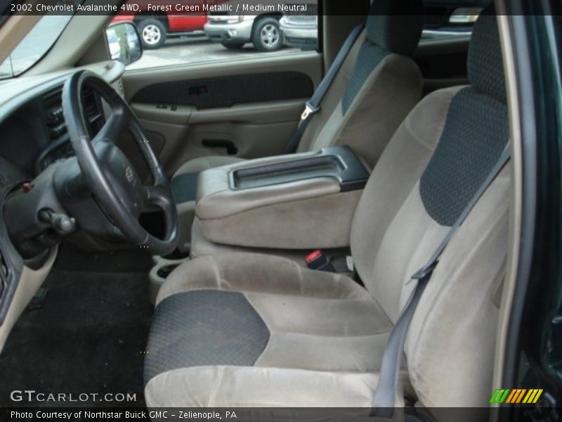 Forest Green Metallic / Medium Neutral 2002 Chevrolet Avalanche 4WD