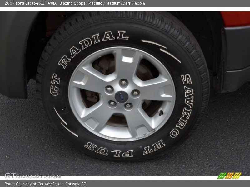 Blazing Copper Metallic / Medium/Dark Pebble 2007 Ford Escape XLT 4WD