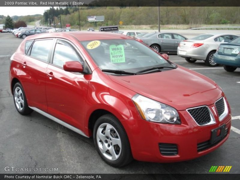 Red Hot Metallic / Ebony 2009 Pontiac Vibe