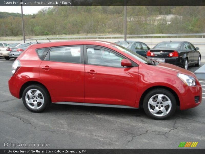 Red Hot Metallic / Ebony 2009 Pontiac Vibe