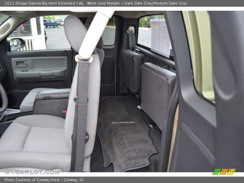 White Gold Metallic / Dark Slate Gray/Medium Slate Gray 2011 Dodge Dakota Big Horn Extended Cab