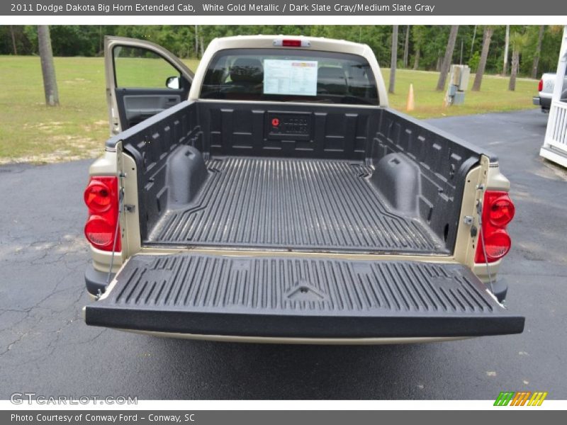 White Gold Metallic / Dark Slate Gray/Medium Slate Gray 2011 Dodge Dakota Big Horn Extended Cab