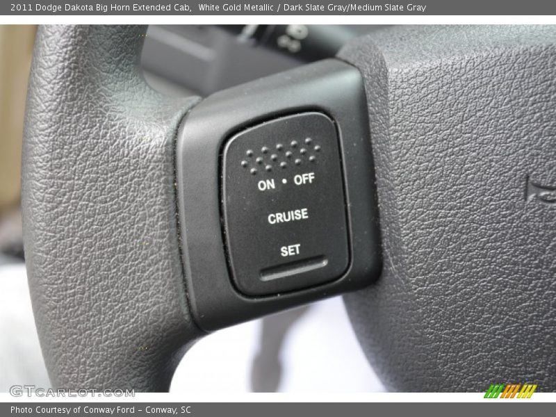 White Gold Metallic / Dark Slate Gray/Medium Slate Gray 2011 Dodge Dakota Big Horn Extended Cab