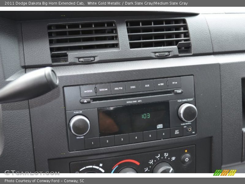 White Gold Metallic / Dark Slate Gray/Medium Slate Gray 2011 Dodge Dakota Big Horn Extended Cab