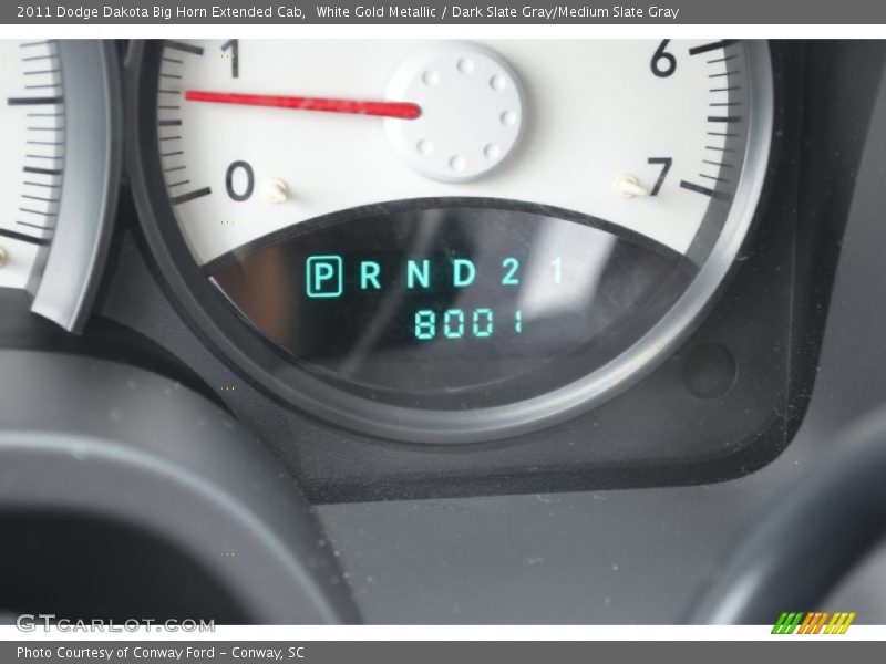 White Gold Metallic / Dark Slate Gray/Medium Slate Gray 2011 Dodge Dakota Big Horn Extended Cab